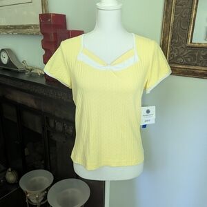 NWT VTG 90s Wimbledon England Tennis Club Lawn Croquet Cable knit Top Medium 185